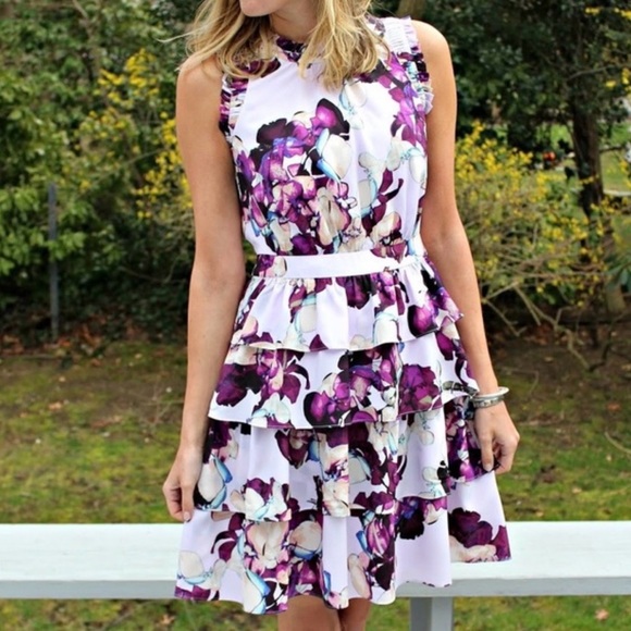 Banana Republic Dresses & Skirts - BANANA REPUBLIC Purple Floral Dress 6